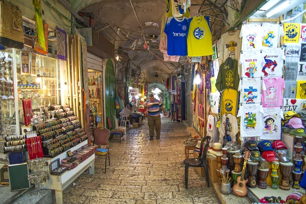 Souk marknaden i jerusalem gamla stan israel — Stockfoto