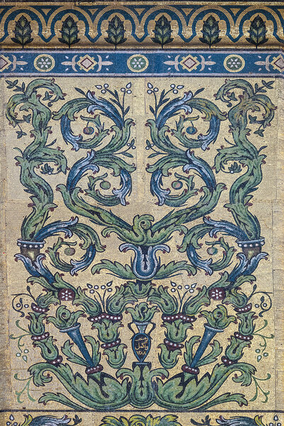 umayyad Mosque mosaic detail in damascus syria
