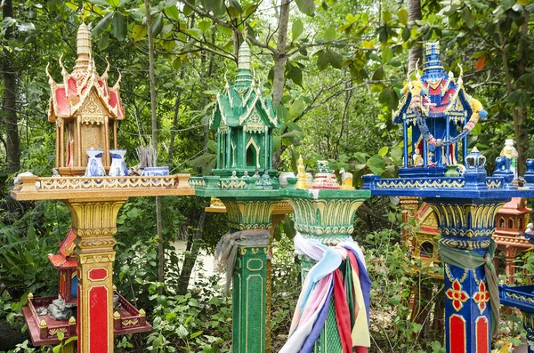 Ko Samui Tayland Budist ruhu evleri — Stok fotoğraf