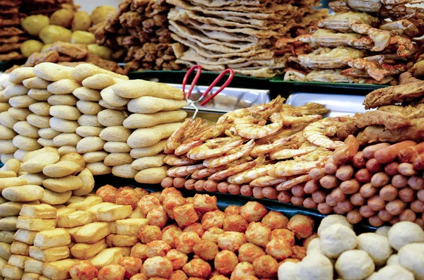 Grillade spett snacks i malaysia — Stockfoto