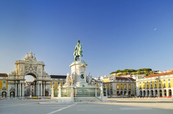 Praca do comercio plaza en lisbon portugal — Foto de Stock