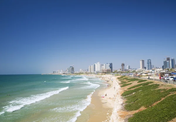Пляжу в Тель-Авів Ізраїль — стокове фото