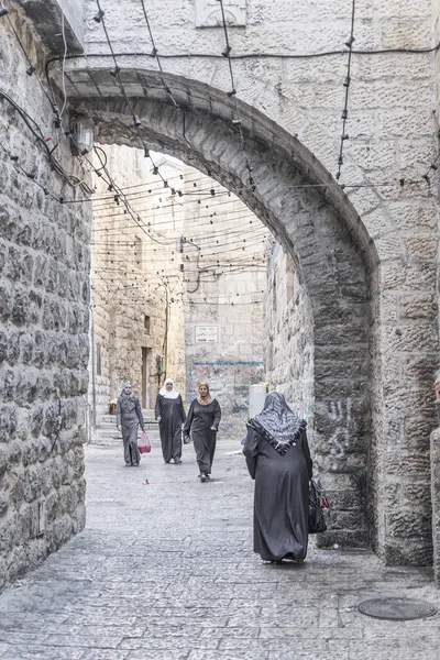Strada nel centro storico di Gerusalemme Israele — Foto Stock