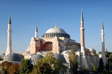 hagia sophia mosque landmark in instanbul turkey clipart