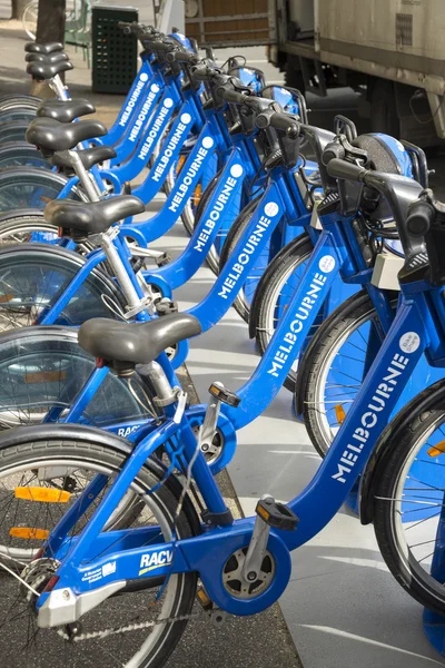 Sistema gratuito de bicicletas en melbourne australia — Foto de Stock