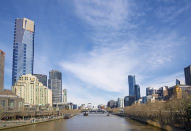 Merkez melbourne silüeti gün Avustralya tarafından