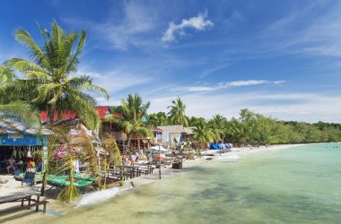 Koh rong ada plaj barları Kamboçya