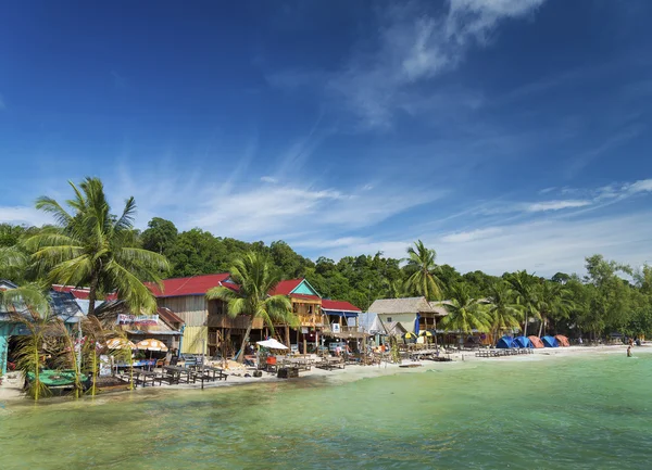 Bares de playa de Isla Koh rong en Camboya — Foto de Stock