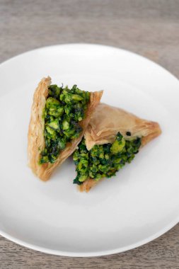 İstanbul 'da taze ev yapımı Warbat Baklava Orta Doğu tatlı gıda hamur işi