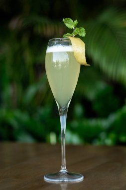 limon ve greyfurt ve yumurta beyazı narenciye kokteyli.