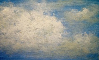Yağlı boya, gökyüzü ve bulutlar