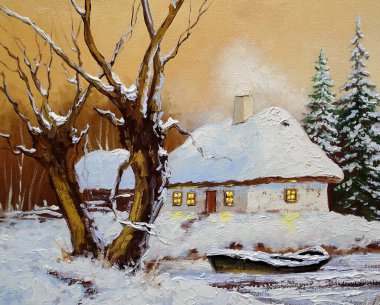 Karlı güzel kış manzarası