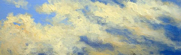 Oil Painting Sky Clouds — 图库照片