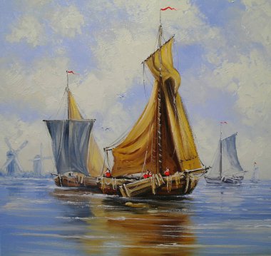 Denizde yüzen tekneler