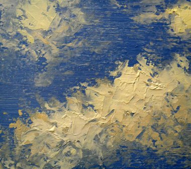 Yağlı boya, gökyüzü ve bulutlar