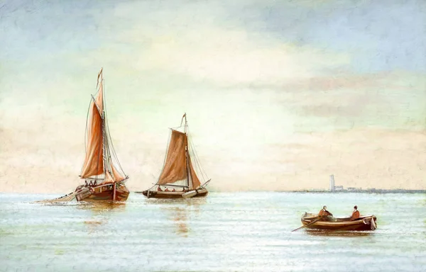 Old Sailing Boats Sea — Foto Stock