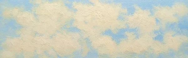 Olieverf Lucht Wolken — Stockfoto