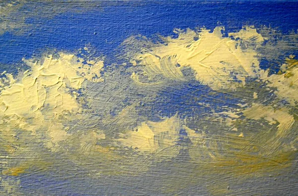 Oil Painting Sky Clouds — Stockfoto