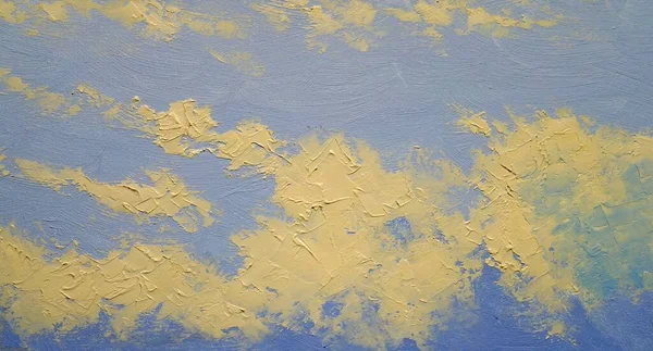 Oil Painting Sky Clouds — Stok fotoğraf