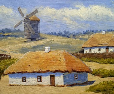 Kırsaldaki geleneksel Ukrayna köyü