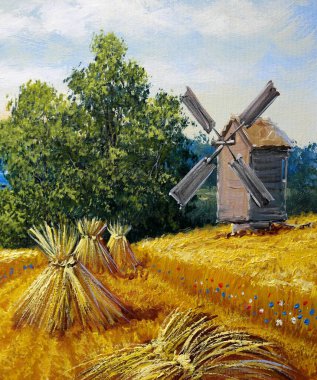 Kırsalda yel değirmeni