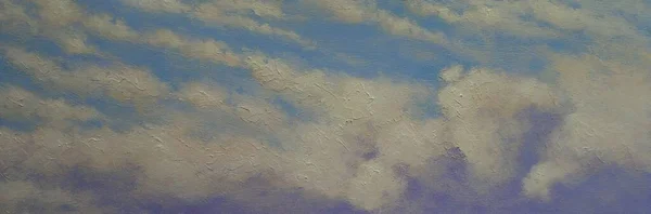 Oil Painting Sky Clouds — Stock fotografie