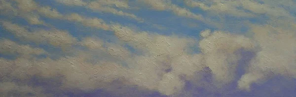 Oil Painting Sky Clouds — 图库照片