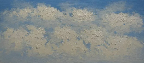 Niebo Chmurami Obraz Olejny — Zdjęcie stockowe