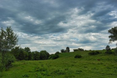 Bulutlu gökyüzü ile güzel bir manzara