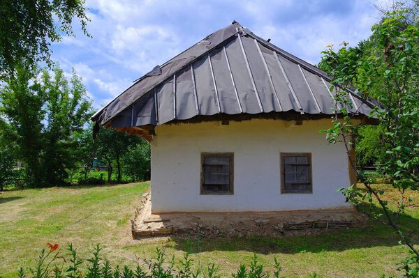 Old traditional Ukrainian house in the village