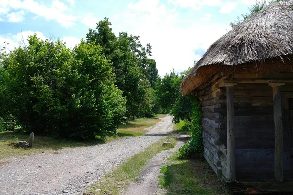 Köydeki Eski Geleneksel Ukrayna Evi — Stok fotoğraf