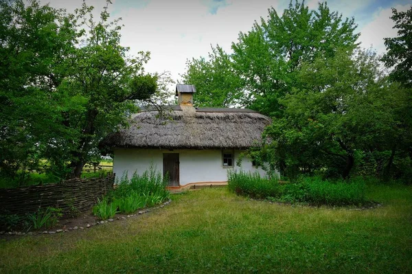 Altes Traditionelles Ukrainisches Haus Dorf — Stockfoto