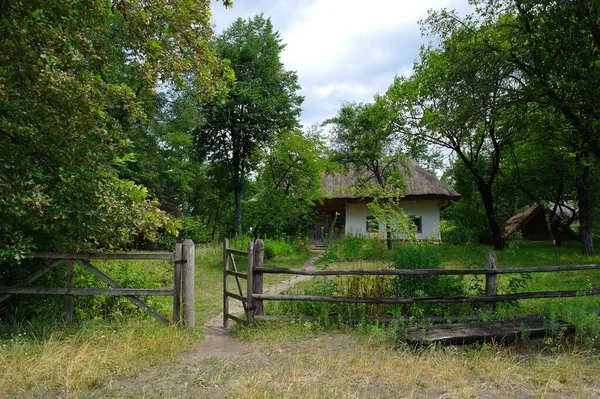 Altes Traditionelles Ukrainisches Haus Dorf — Stockfoto