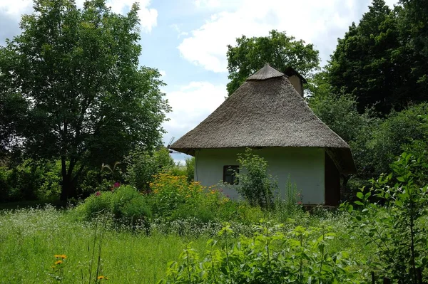 Altes Traditionelles Ukrainisches Haus Dorf — Stockfoto