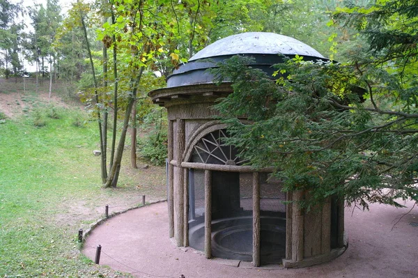 Vieux Banc Bois Dans Parc — Photo