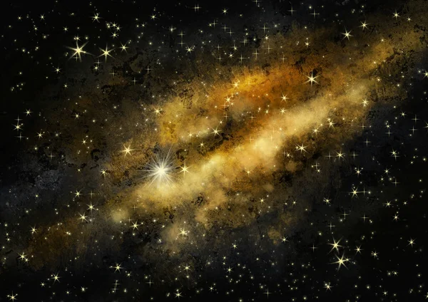 Pinturas Paisaje Fondo Con Estrellas Cielo Nocturno Estrellado Fondo Galaxia — Foto de Stock
