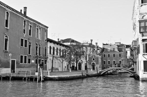 View of the city of Venice (Venezia) from the Grand Canal
