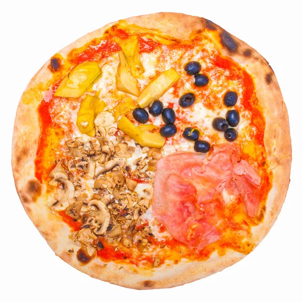 Pizza zu vier Jahreszeiten — Stockfoto