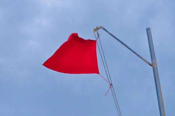 Warning red flag — Stock Photo, Image