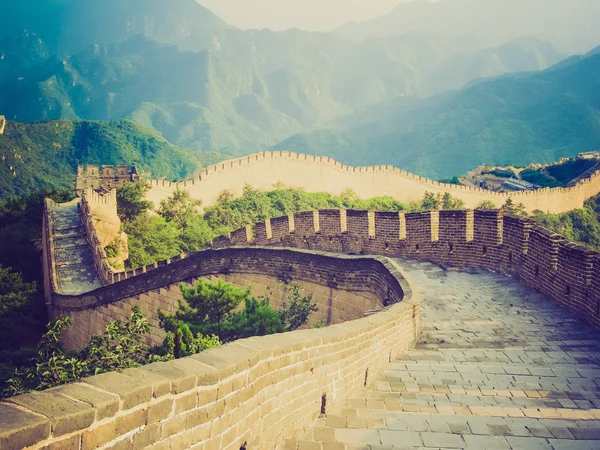 Chinese Great Wall retro look — Stock Photo, Image