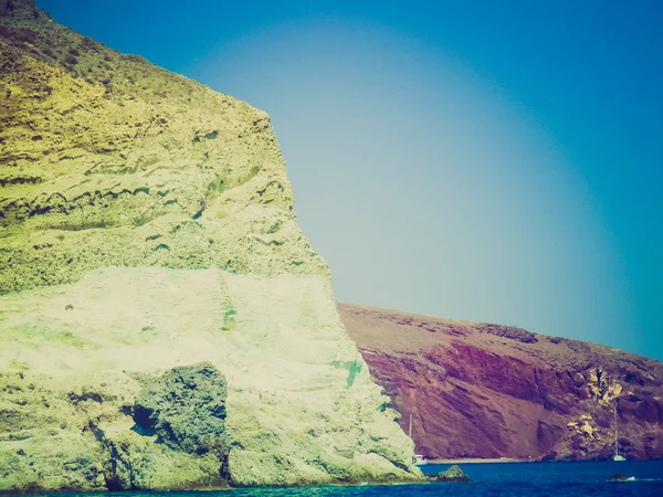 Playa de Aspri en Grecia aspecto retro —  Fotos de Stock