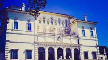 Villa borghese, Roma retro görünüm