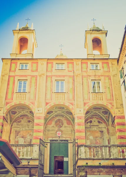 San Pietro en Banchi iglesia, Génova mirada retro — Foto de Stock