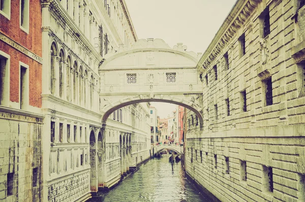 Puente de los Suspiros Venecia look retro — Foto de Stock