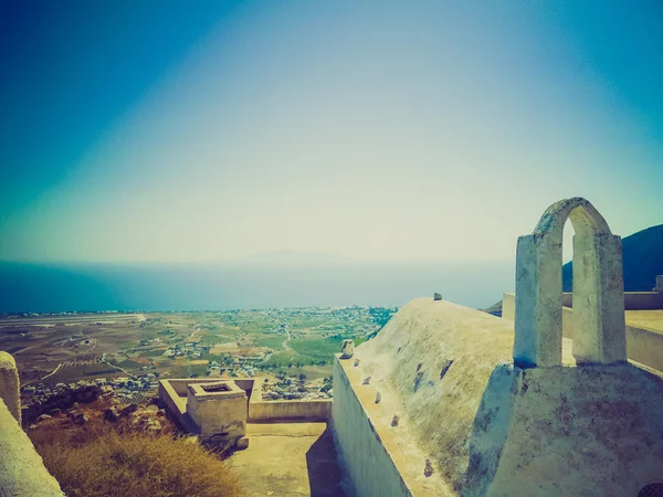 Santorini w Grecji retro spojrzenie — Zdjęcie stockowe