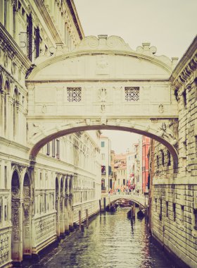 Bridge of sighs Venedik retro görünüm
