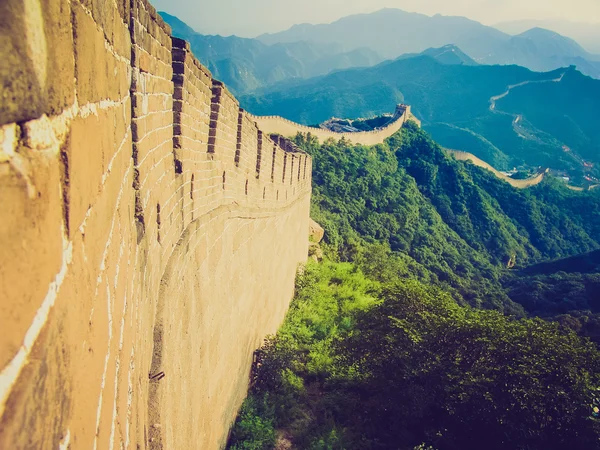 Chinese Great Wall retro look — Stock Photo, Image