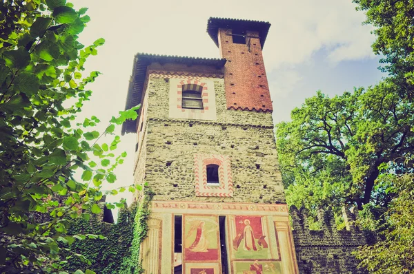 Castello medievale Torino aspetto retrò — Foto Stock