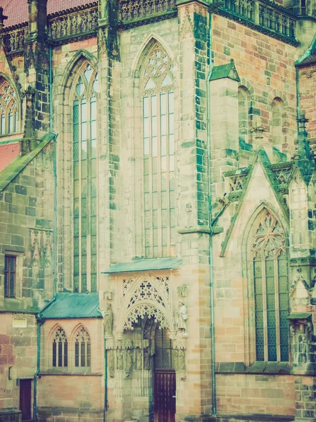 Lorenz kirche, nuernberg retro görünüm — Stok fotoğraf