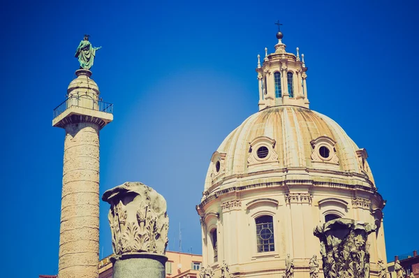 Trajan'ın market, Roma retro görünüm — Stok fotoğraf